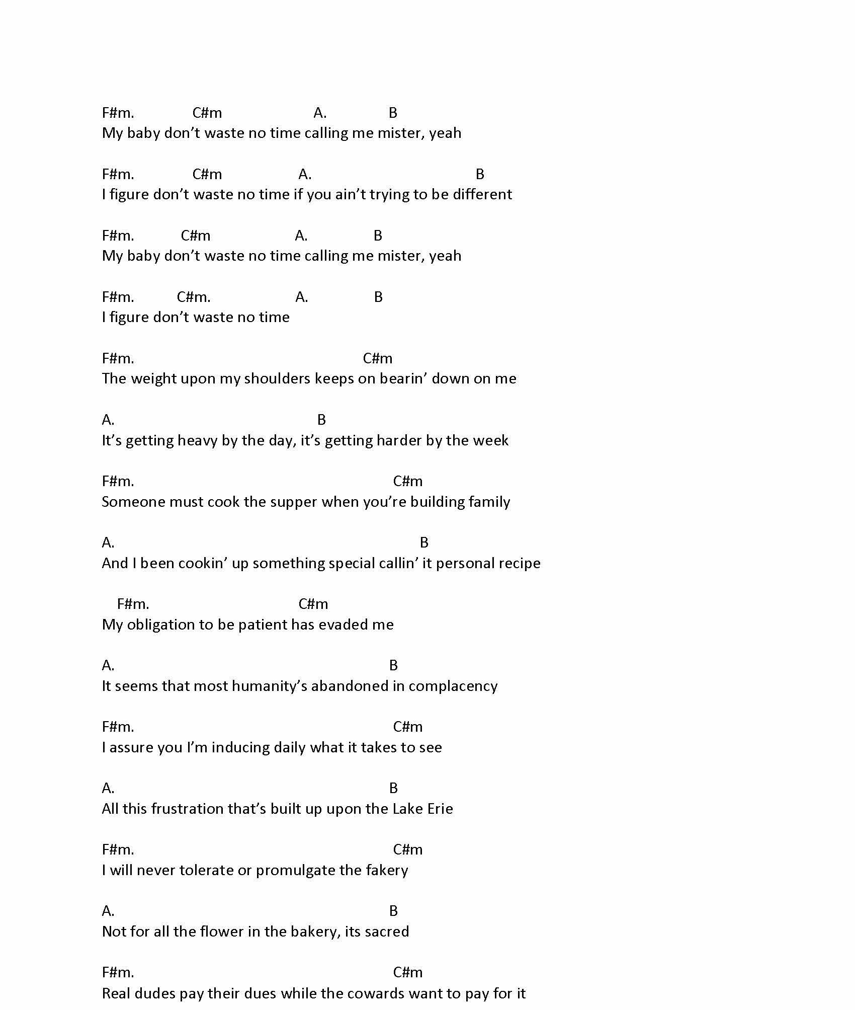 Tropidelic Guitar Chords - Tropidelic